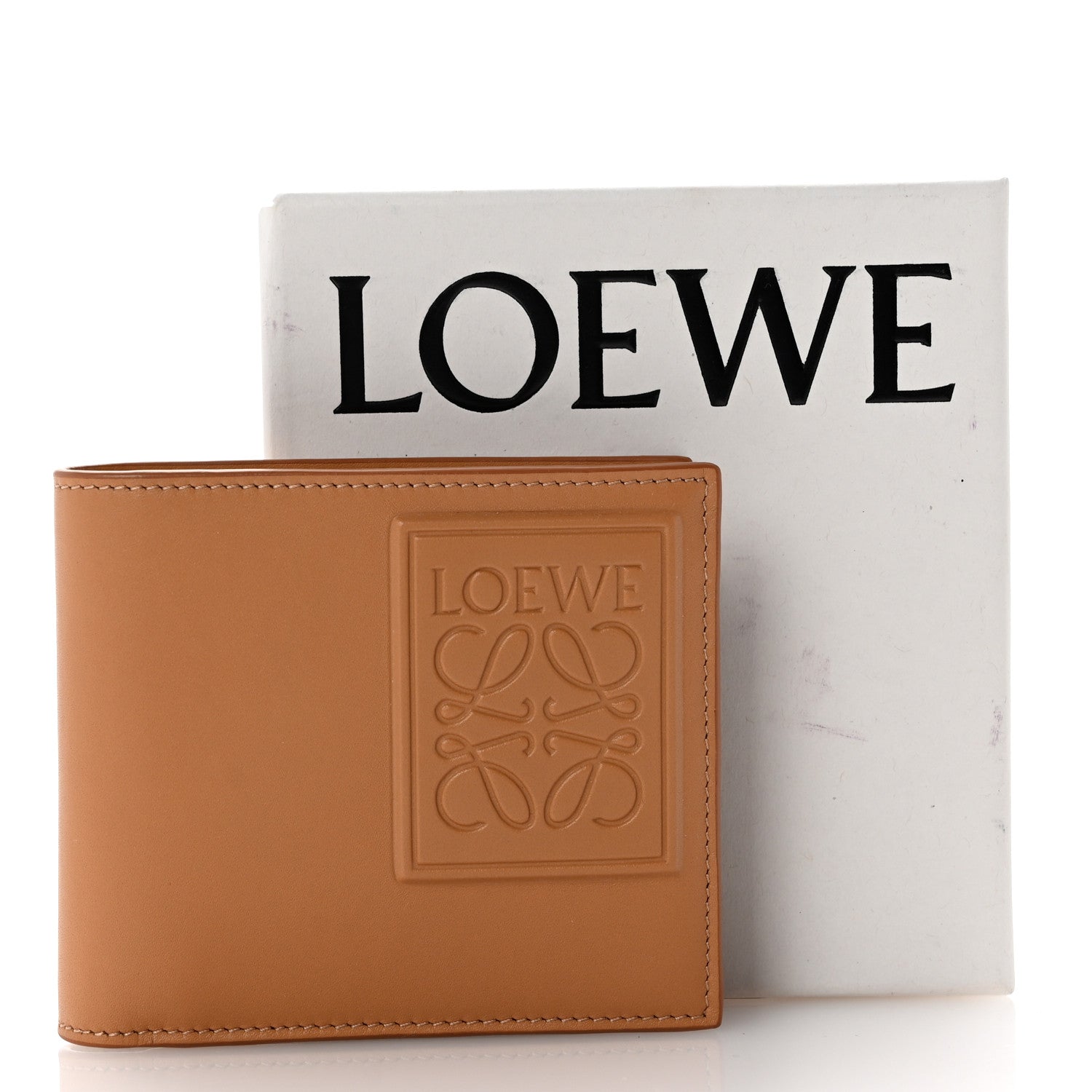Loewe Satin Calfskin Anagram Bi-fold Wallet Warm Desert 8 of 8