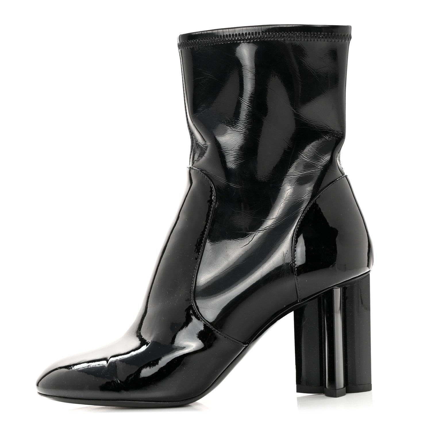 Louis Vuitton Patent Silhouette Ankle Boots 38 Black 1 of 13