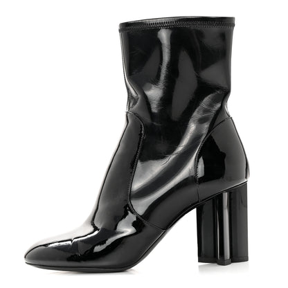 Louis Vuitton Patent Silhouette Ankle Boots 38 Black 1 of 13