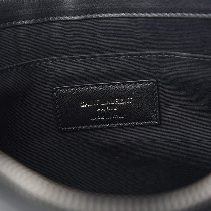 Saint Laurent Linen Canvas Rive Gouche Zipped Pouch Black 5 of 8