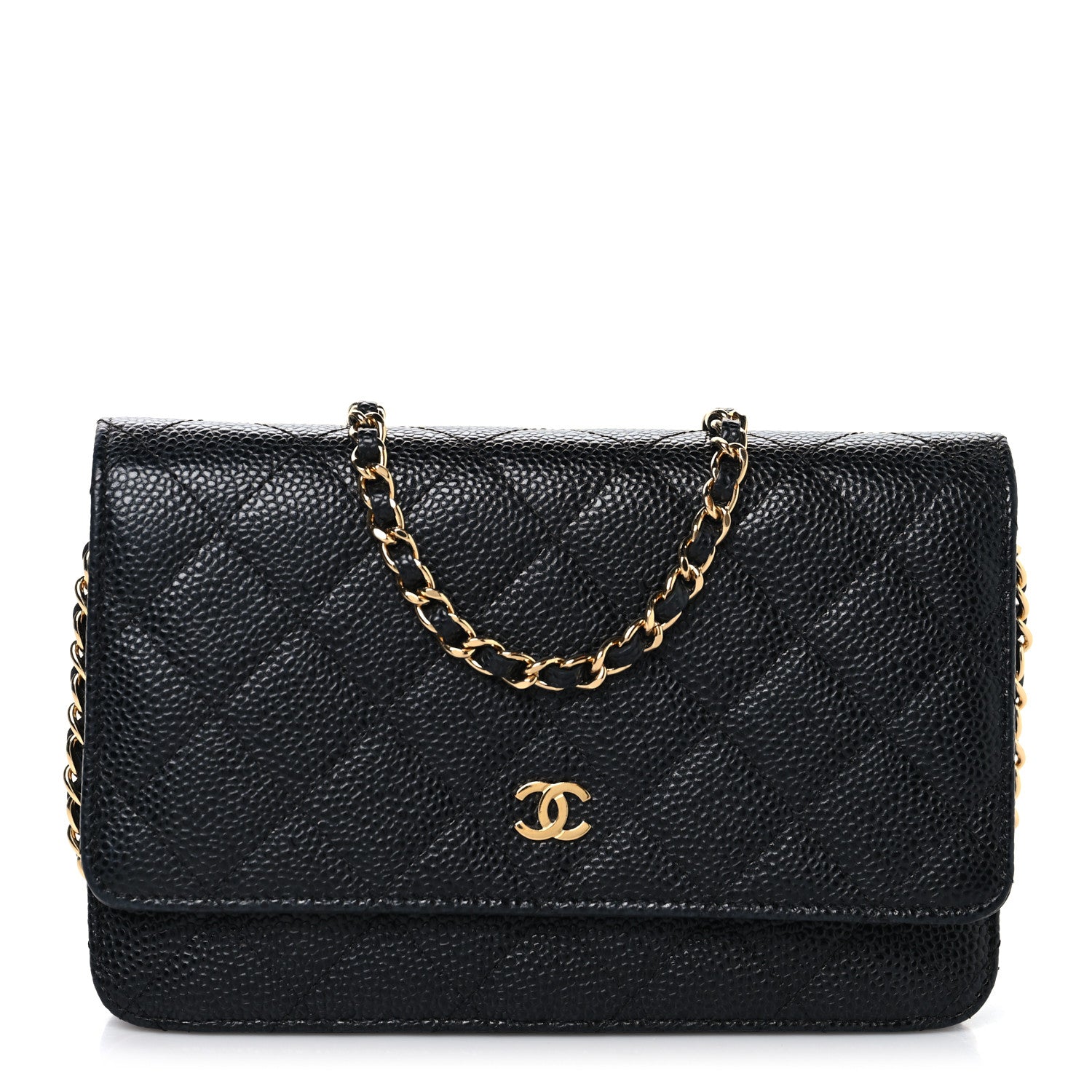 Chanel Caviar Quilted Wallet On Chain WOC Black 1 of 12