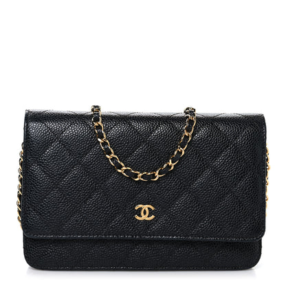 Chanel Caviar Quilted Wallet On Chain WOC Black 1 of 12