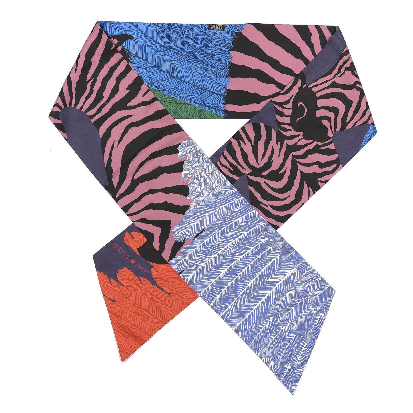 Silk Zebra Pegasus Maxi Twilly
