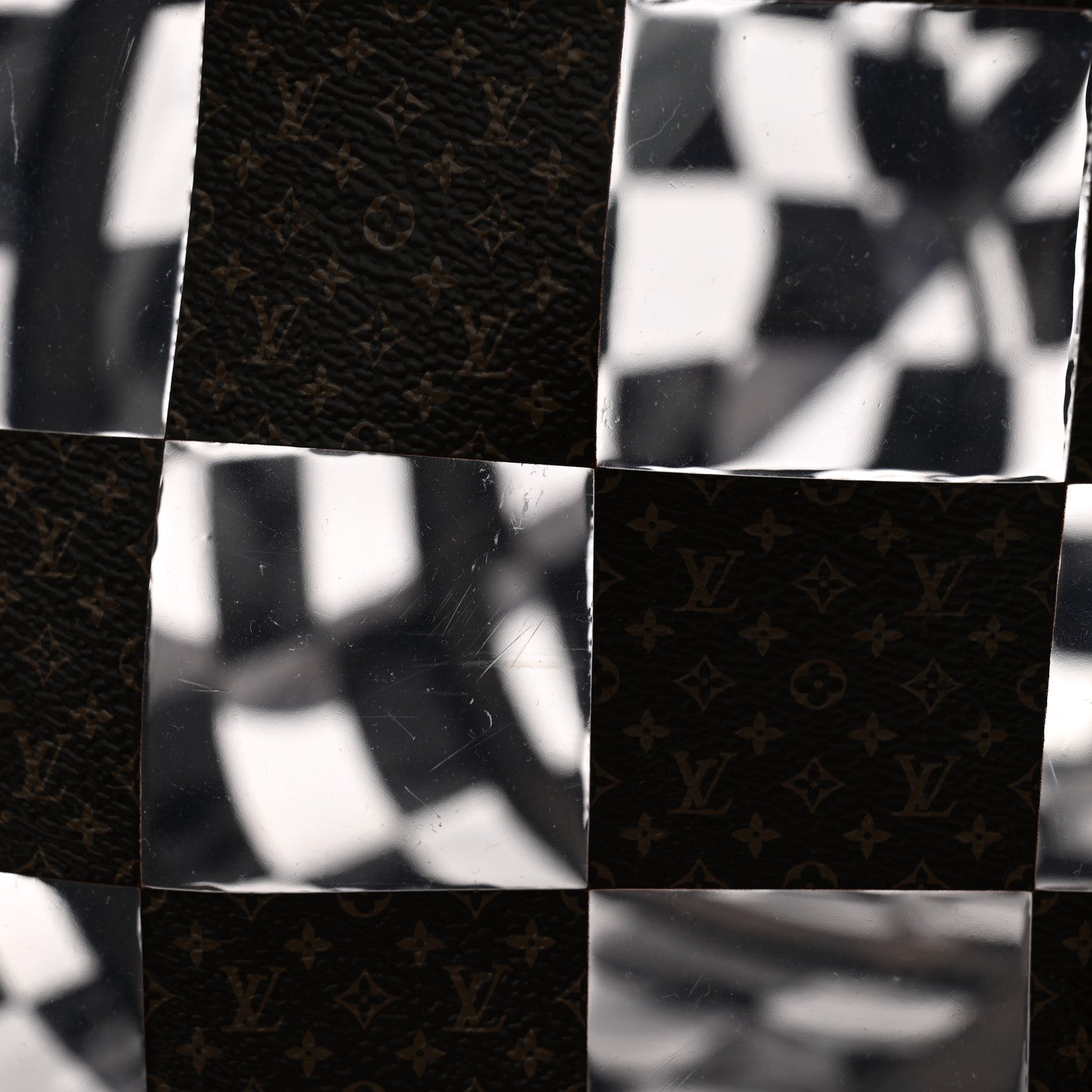 Louis Vuitton PVC Monogram Chess Keepall Bandouliere 50 9 of 10