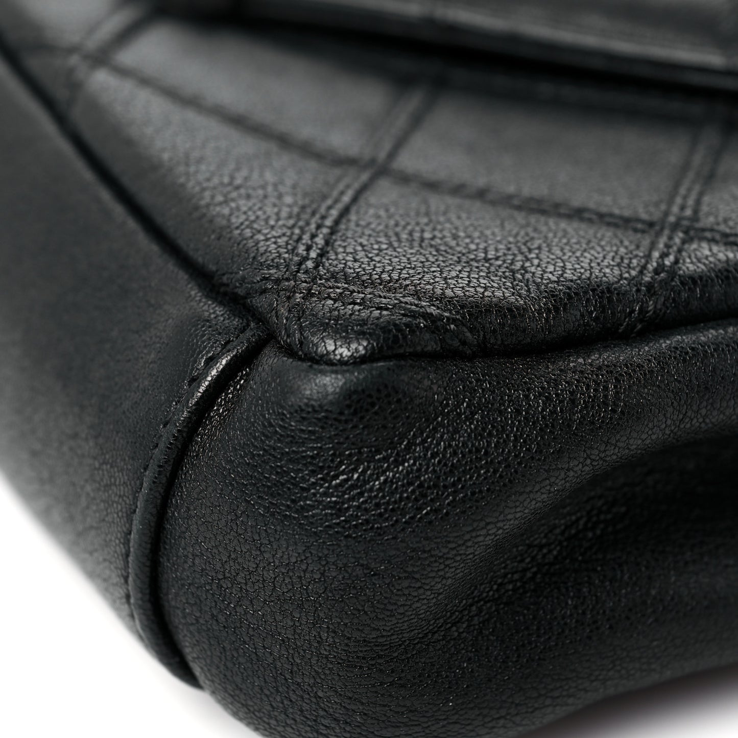 Calfskin Matelasse Diamond Quilted Monogram Medium College Bag Black