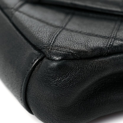 Saint Laurent Calfskin Matelasse Diamond Quilted Monogram Medium College Bag Black 12 of 13