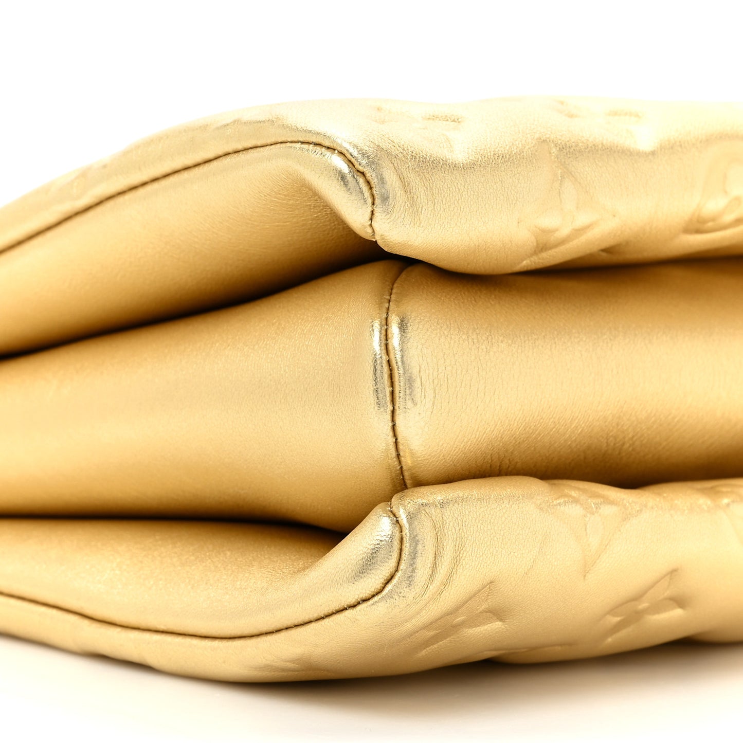 Lambskin Embossed Monogram Coussin PM Gold