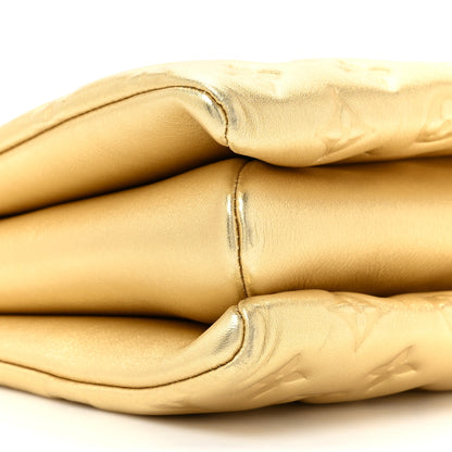 Louis Vuitton Lambskin Embossed Monogram Coussin PM Gold 10 of 14
