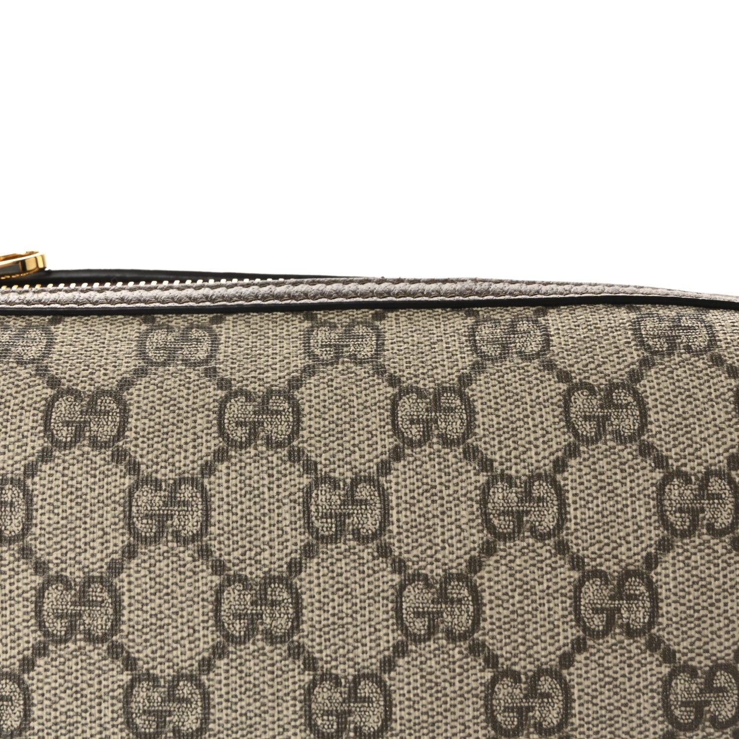 Gucci GG Supreme Monogram Textured Calfskin Web Super Mini Ophidia Shoulder Bag Beige Ebony New Acero 7 of 9