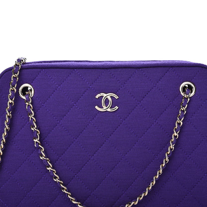 Chanel Jersey Quilted Camera Case Purple 9 of 10
