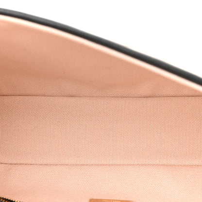 Fendi Canvas Vitello King FF Embroidered Baguette Rosa Quarzo Black 5 of 10