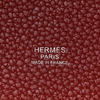 Hermes Taurillon Clemence Swift Picotin Lock 22 MM Rouge H Brique 6 of 9