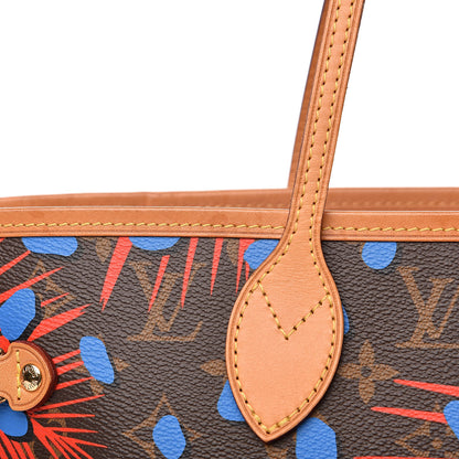 Louis Vuitton Monogram Jungle Dots Neo Neverfull MM Coquelicot Denim 12 of 12