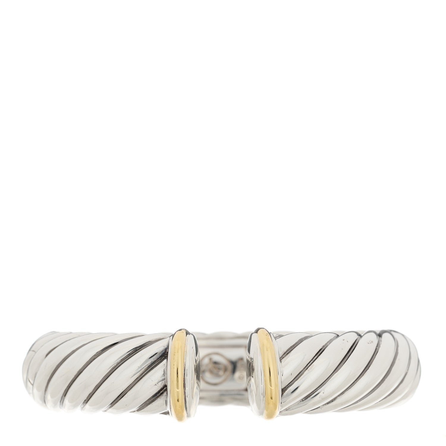 David Yurman Sterling Silver 18K Yellow Gold 15mm Waverly Bracelet 1 of 3