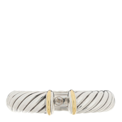 David Yurman Sterling Silver 18K Yellow Gold 15mm Waverly Bracelet 1 of 3