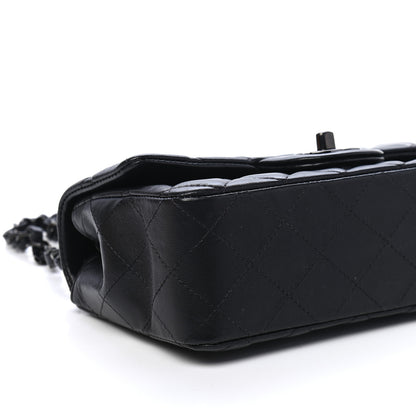 Chanel Lambskin Quilted Mini Rectangular Flap So Black 7 of 8