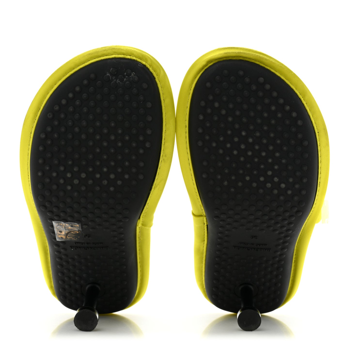 Satin Quilted Home 80mm Sandals 36 Lime