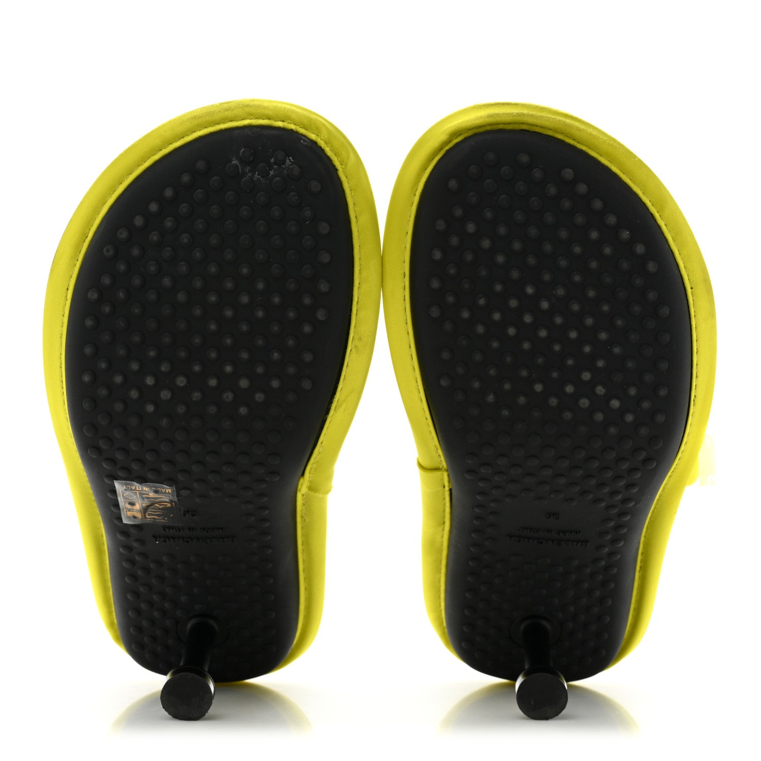 Balenciaga Satin Quilted Home 80mm Sandals 36 Lime 5 of 10