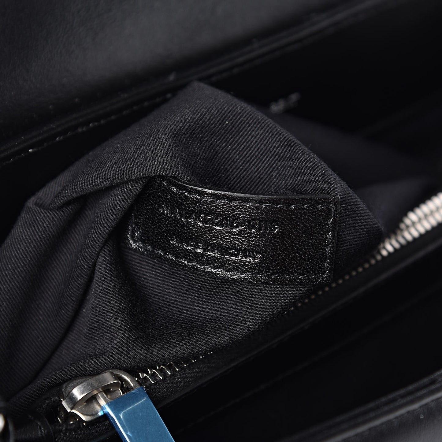 Calfskin Y Quilted Monogram Medium Loulou Chain Satchel Black