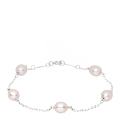Tiffany Sterling Silver Pink Pearl Elsa Peretti Pearls by the Yard Bracelet 1 of 3