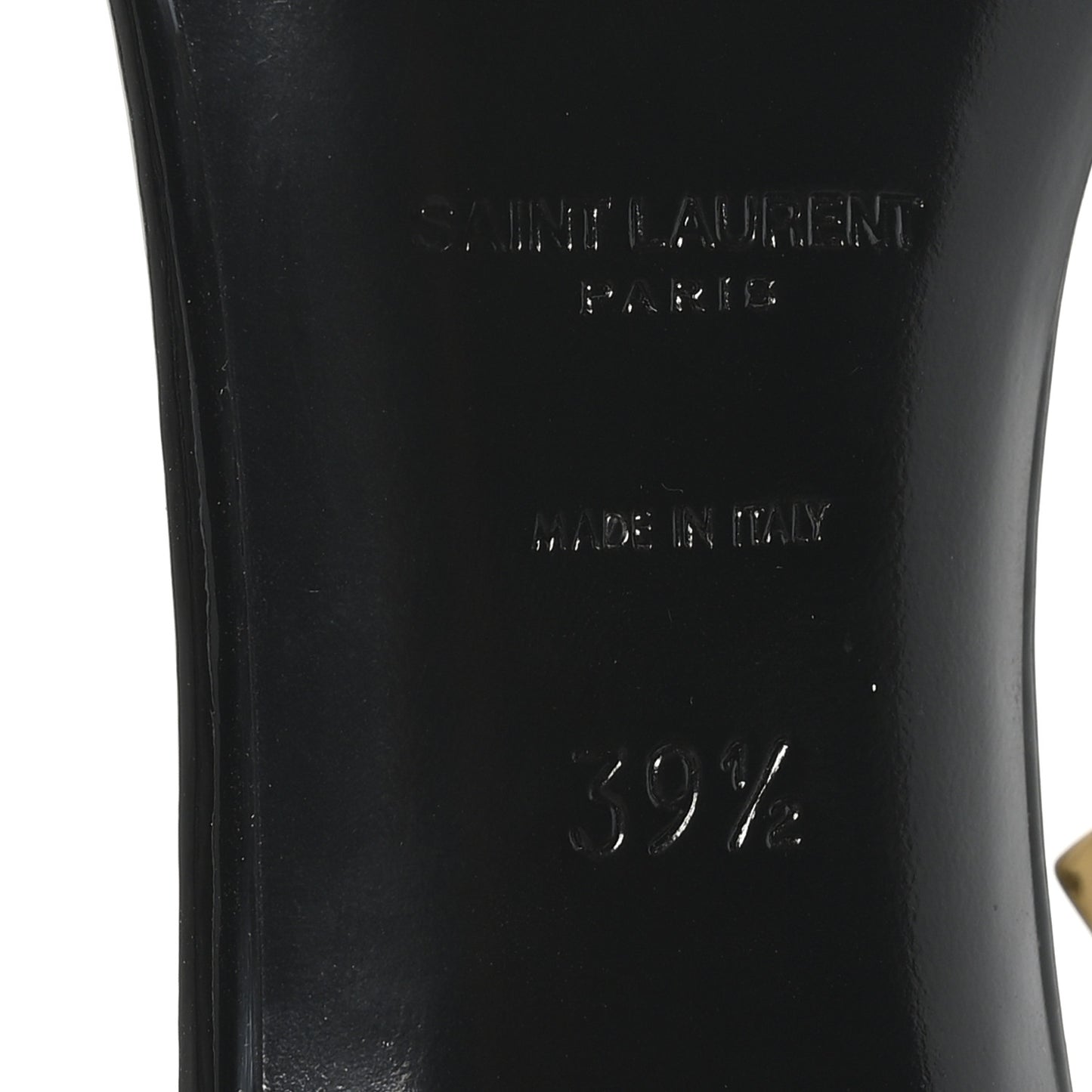 Patent Calfskin Opyum 85 Sandals 39.5 Black