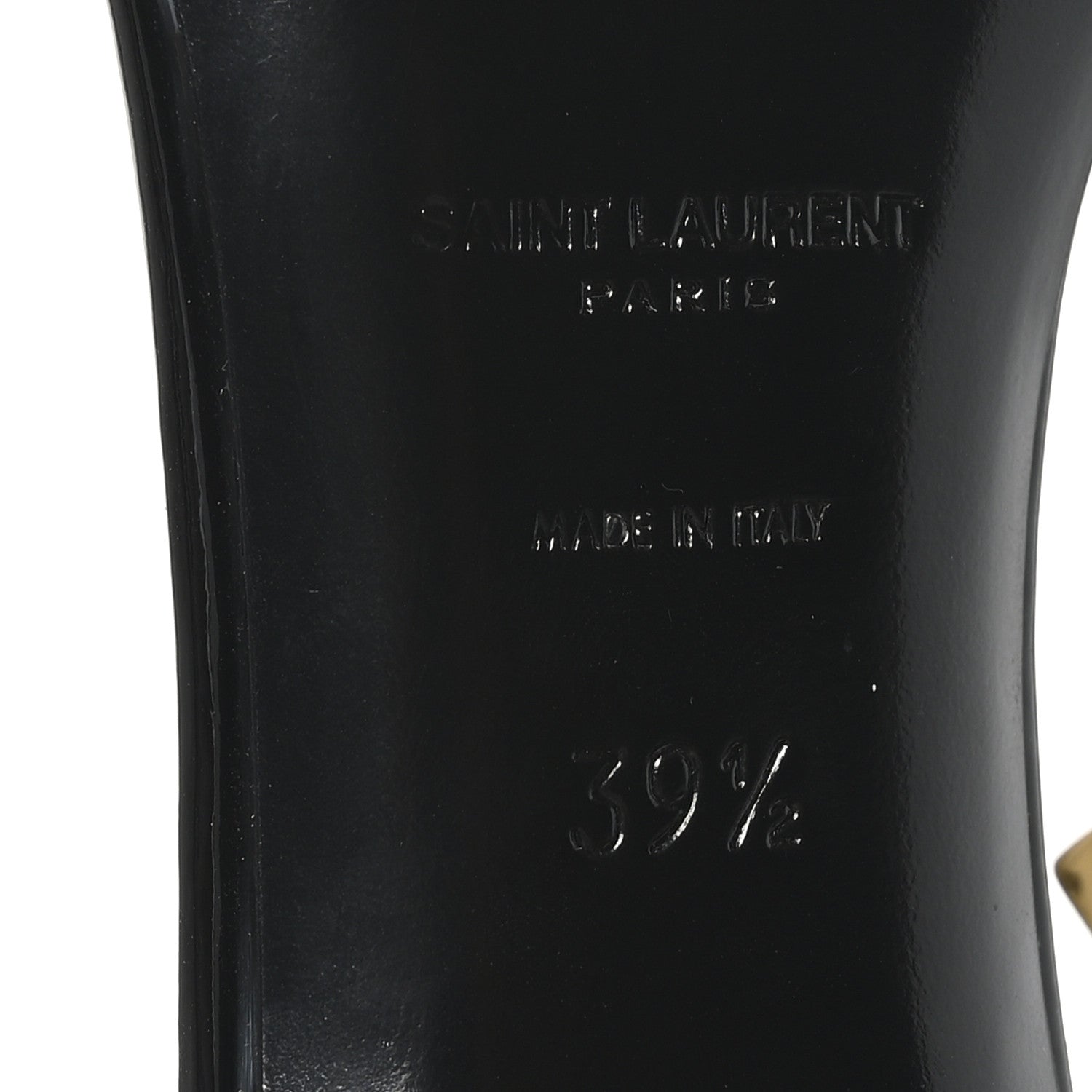 Saint Laurent Patent Calfskin Opyum 85 Sandals 39.5 Black 8 of 9