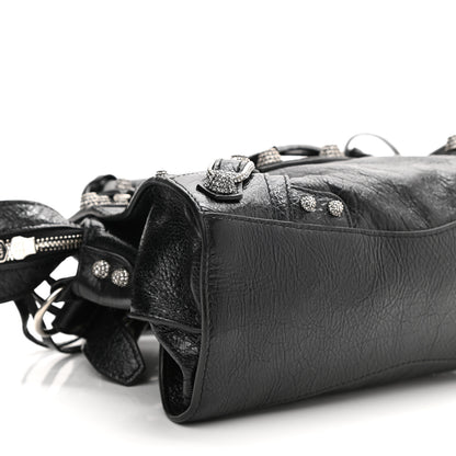 Balenciaga Agneau Arena Crystal Neo Cagole Handbag XS Black 9 of 11