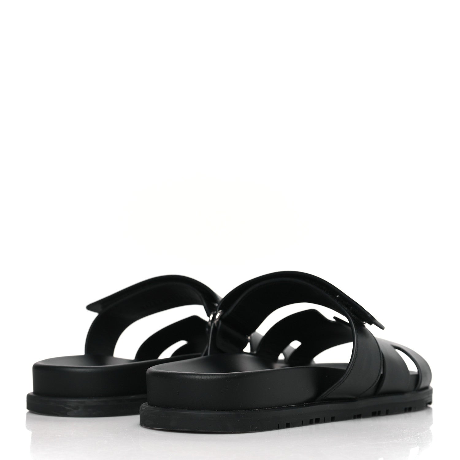 Hermes Calfskin Womens Chypre Sandals 40 Black 4 of 9