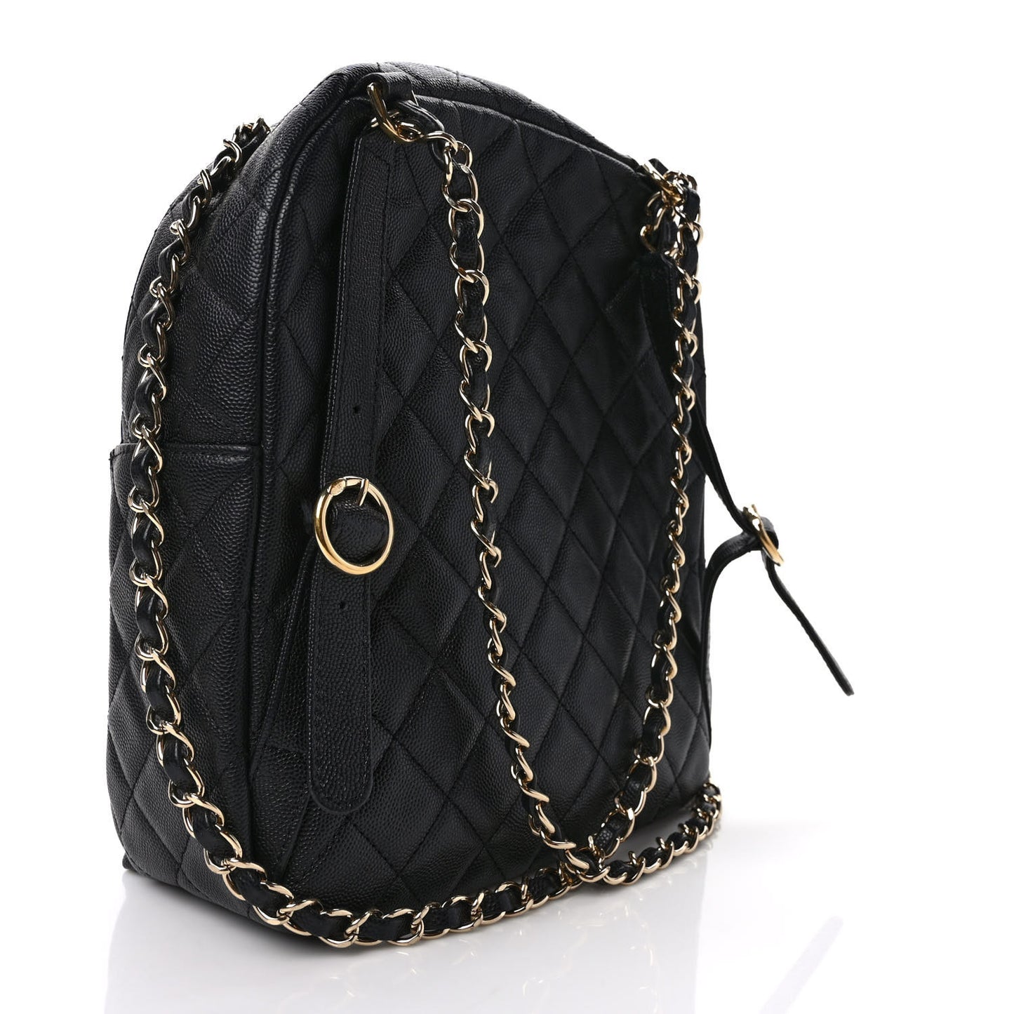 Caviar Quilted Large CC Day Backpack Black