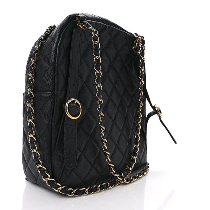 Chanel Caviar Quilted Large CC Day Backpack Black 3 of 11