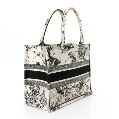 Christian Dior Canvas Zodiac Toile De Jouy Embroidered Medium Book Tote Latte 2 of 9