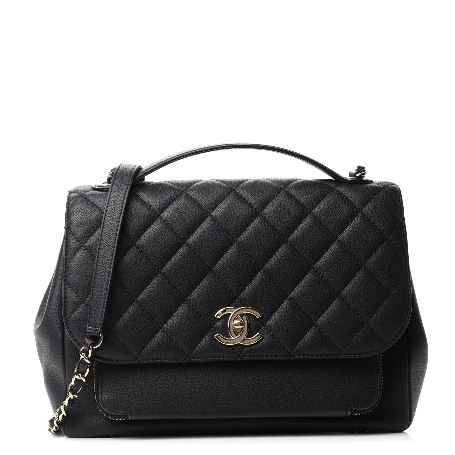 Chanel Caviar Quilted Large Business Affinity Flap Black 1 of 13
