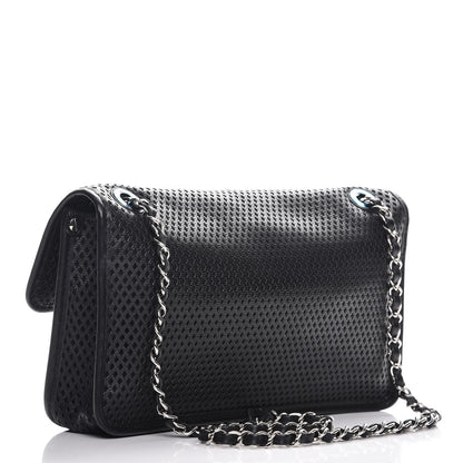 Chanel Perforated Calfskin Large Up In The Air Flap Black 3 of 10