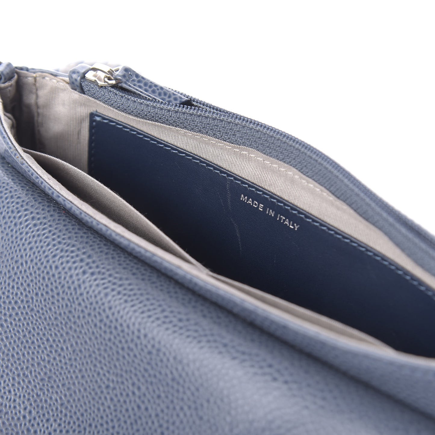 Caviar Half Moon Wallet On Chain WOC Blue