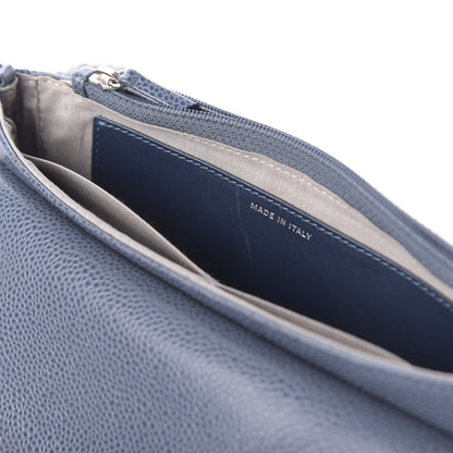 Chanel Caviar Half Moon Wallet On Chain WOC Blue 17 of 23