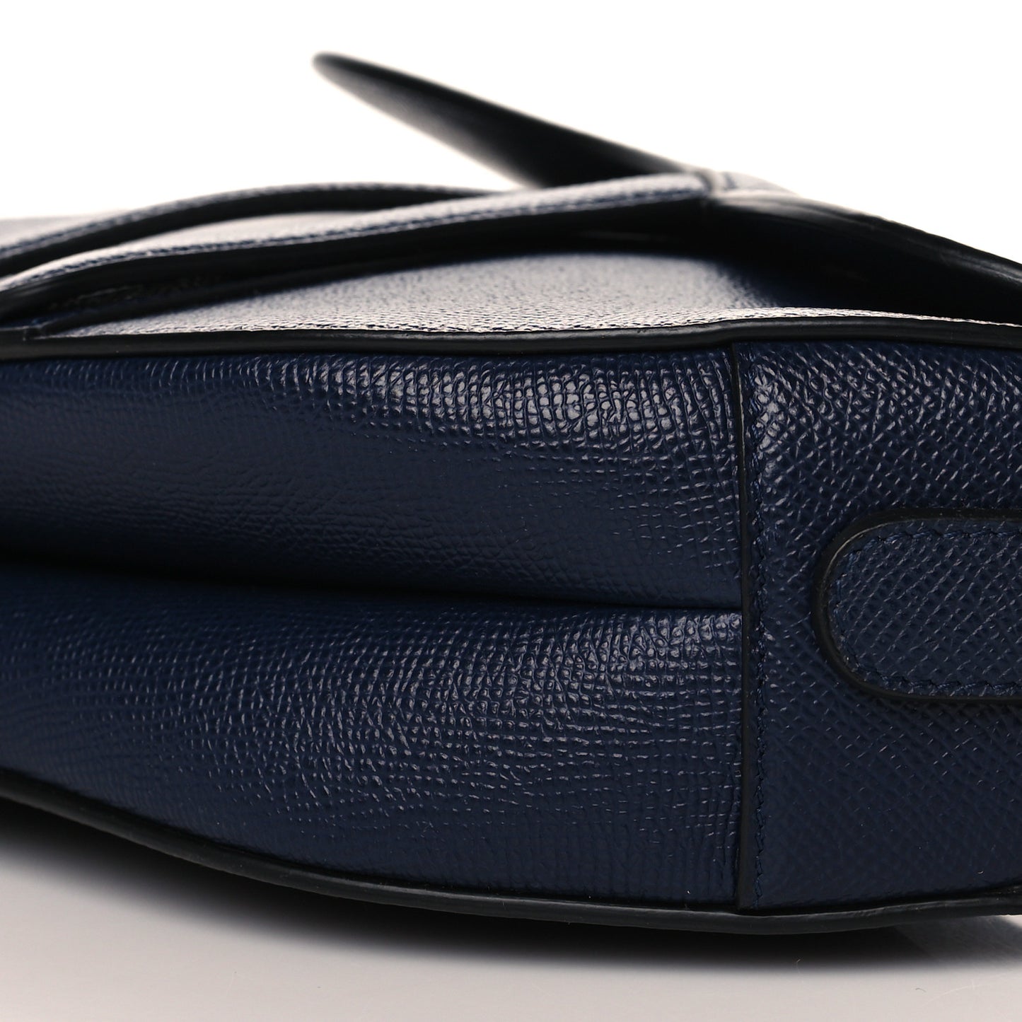 Grained Calfskin Saddle Bag Indigo