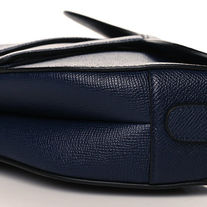 Christian Dior Grained Calfskin Saddle Bag Indigo 9 of 9