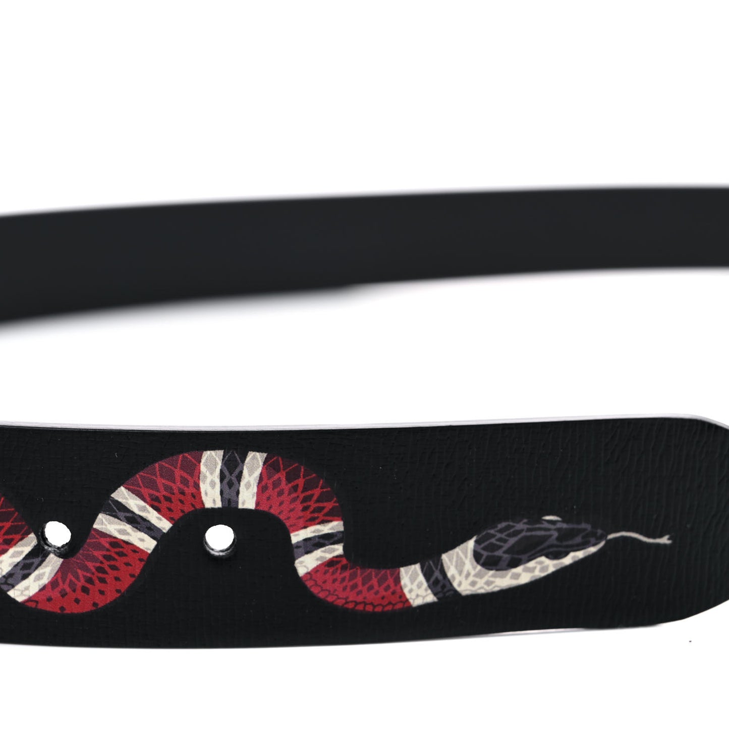 Shangai Calfskin Kingsnake 35mm Belt 80 32 Black Multicolor