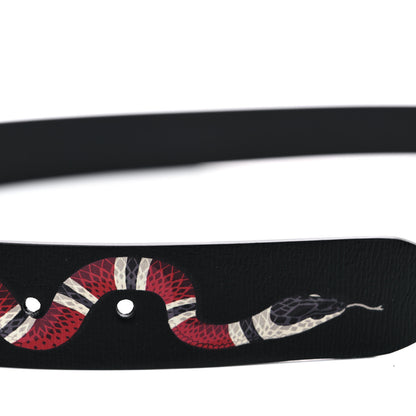Gucci Shangai Calfskin Kingsnake 35mm Belt 80 32 Black Multicolor 6 of 7