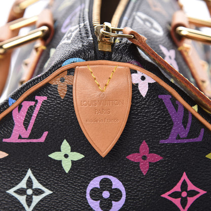 Louis Vuitton Monogram Multicolor Speedy 30 Black 6 of 9