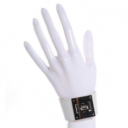 Hermes Epsom Kelly Dog Bracelet White 2 of 7