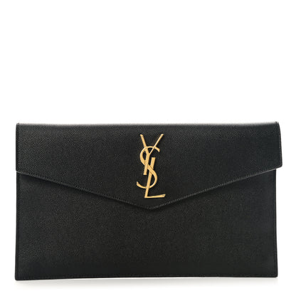 Saint Laurent Grain De Poudre Uptown Pouch Black 1 of 6