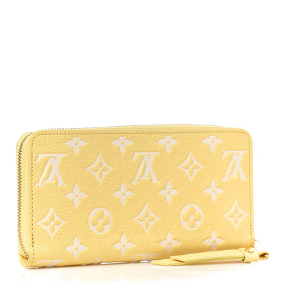 Louis Vuitton Empreinte Monogram Zippy Wallet Lemon Curd Yellow 3 of 10