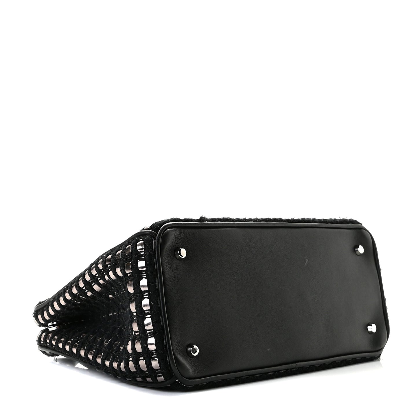 Metallic Tweed Small Diorissimo Black Silver