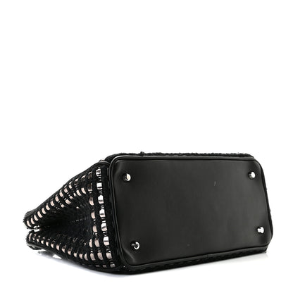 Christian Dior Metallic Tweed Small Diorissimo Black Silver 4 of 11