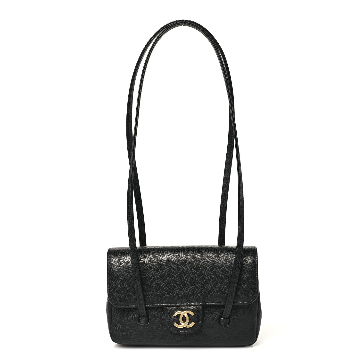Chanel Shiny Caviar Mini Preppy Coco Shoulder Bag Black 1 of 10