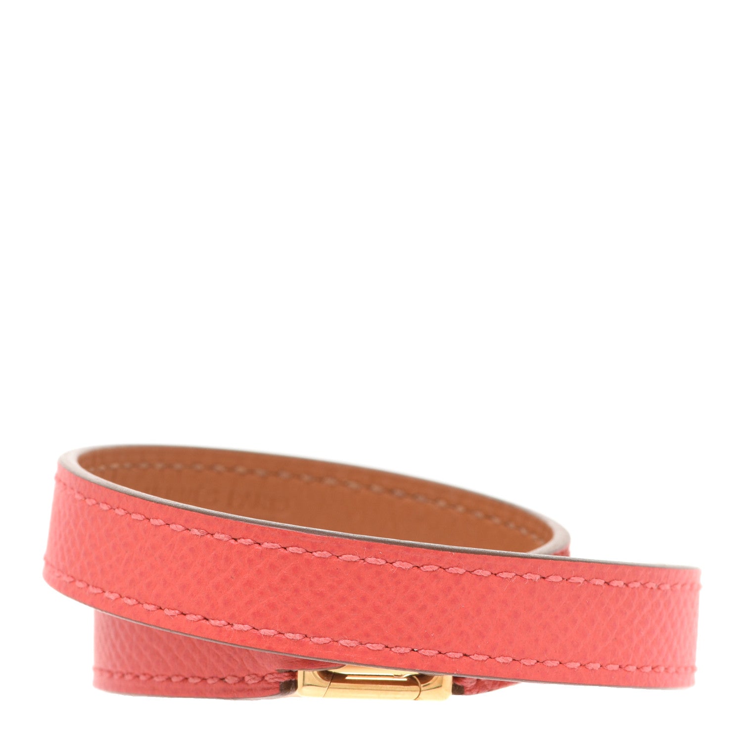 Hermes Epsom Rivale Double Tour Bracelet S Rose Jaipur 3 of 6