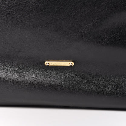 Burberry Calfskin Haymarket Check Small Canterbury Tote Black 19 of 21