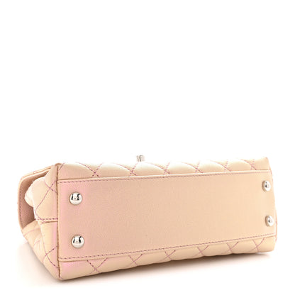 Chanel Iridescent Caviar Quilted Mini Coco Handle Flap Pink 4 of 12