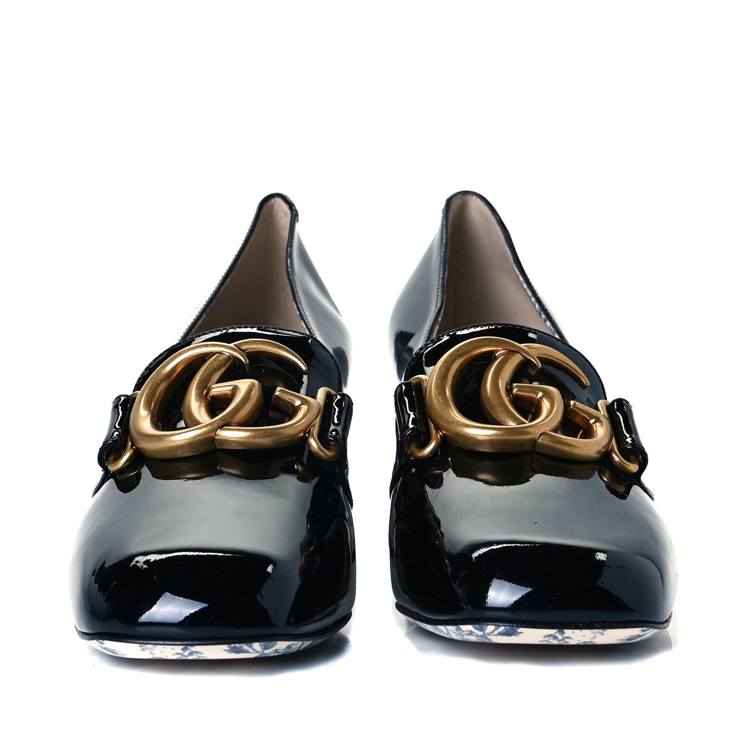 Vernice GG Victoire 55mm Loafer Pumps 37 Black